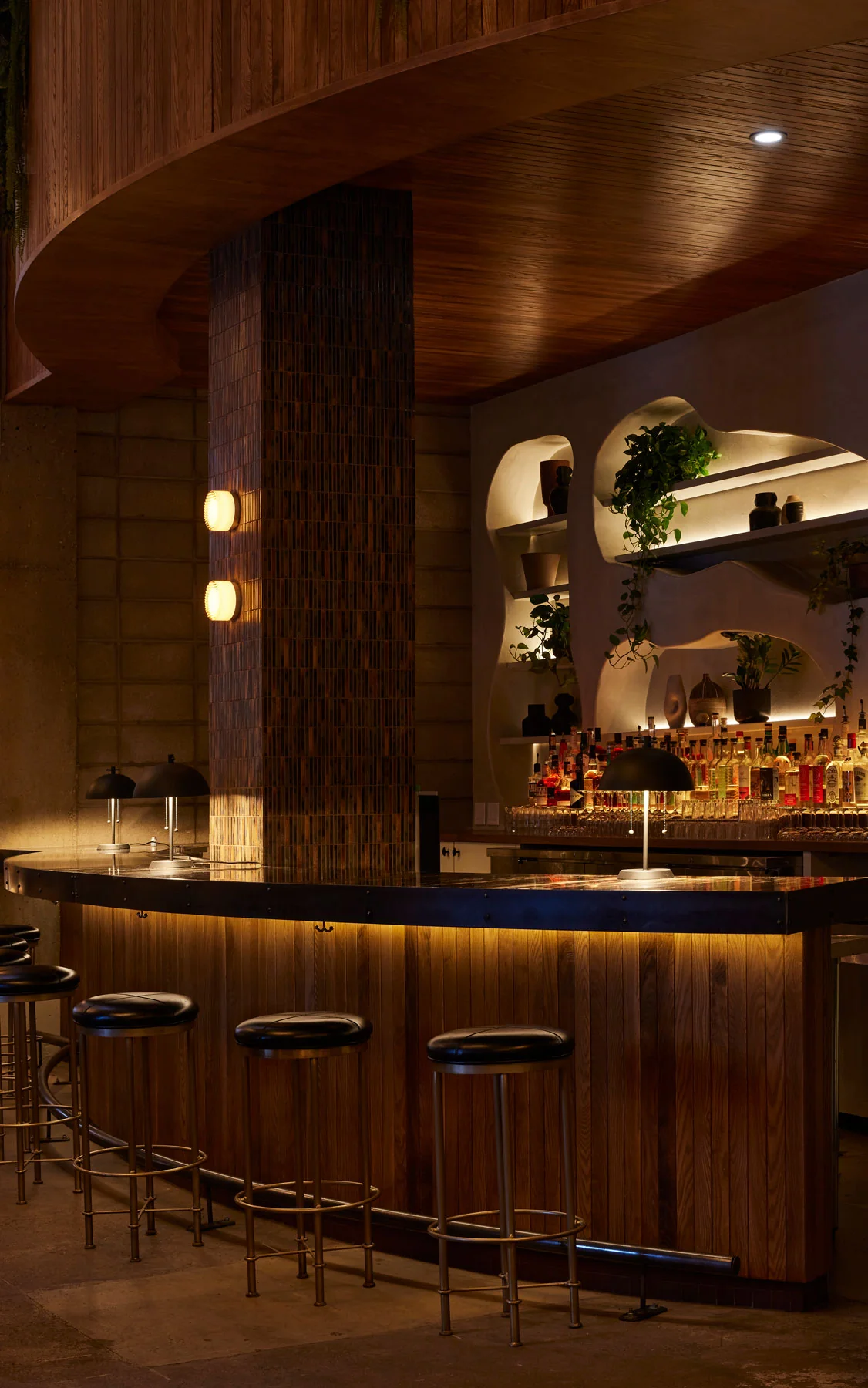 Fortuna's Row warm bar interior detail
