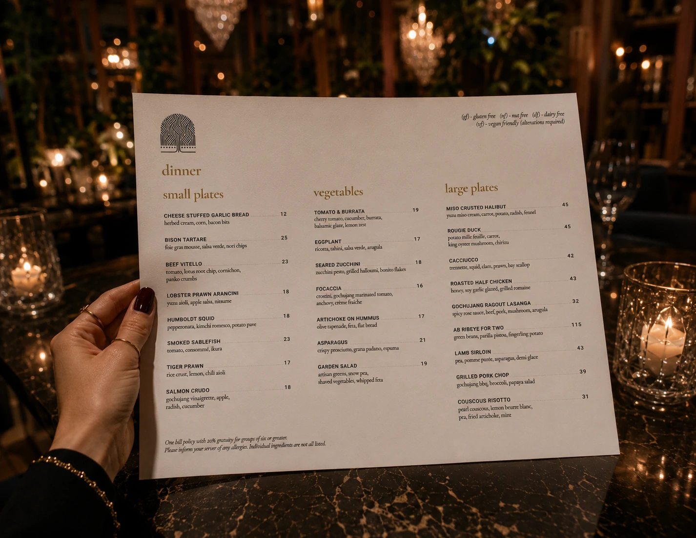 Orchard Restaurant elevated dining brand application