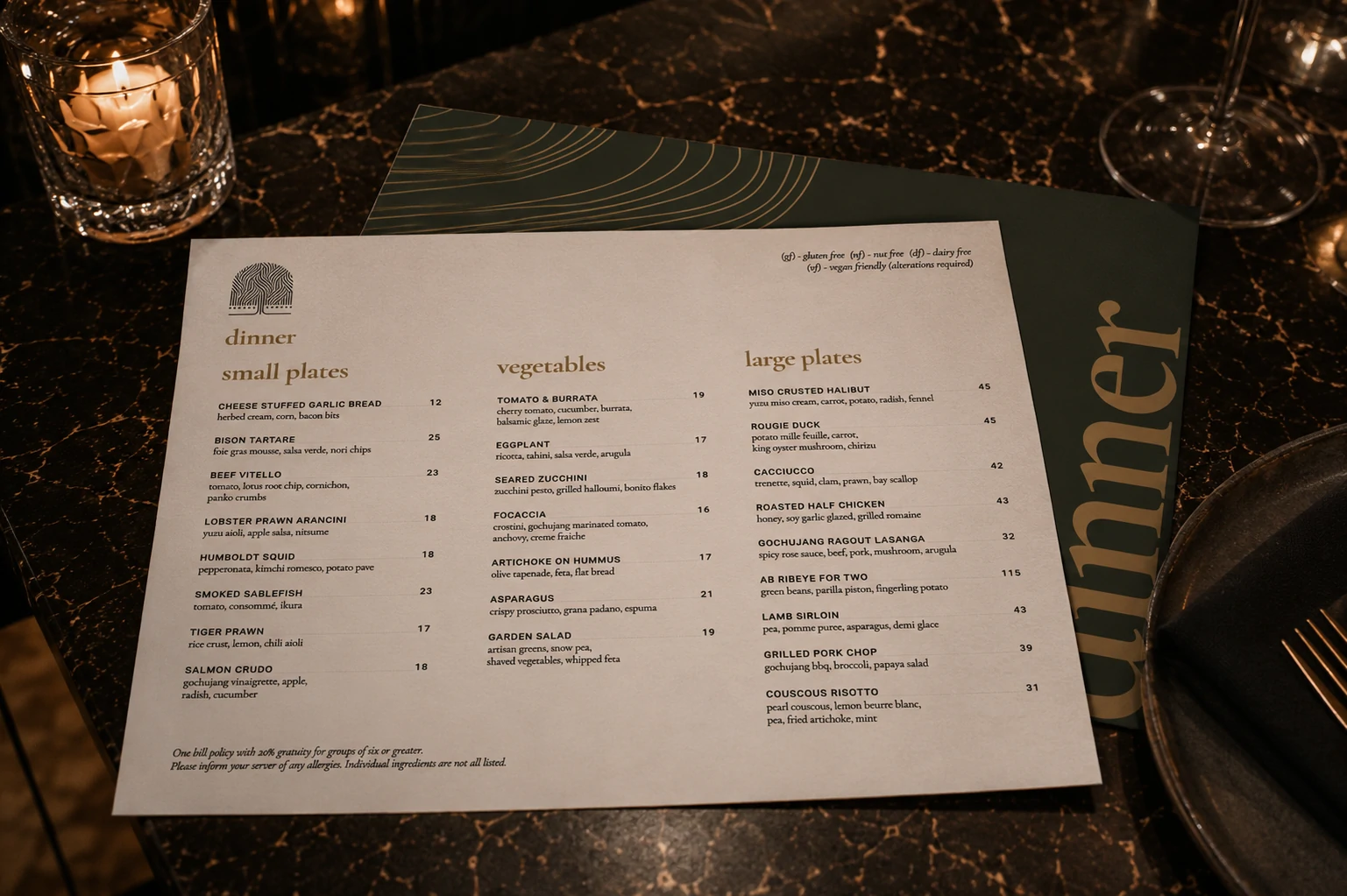 Orchard Restaurant print and campaign presentation